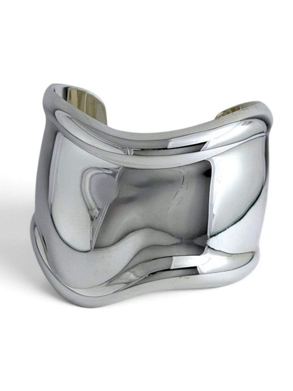 Tiffany & Co Bone Cuff Left Hand Bracelet Bangle Silver